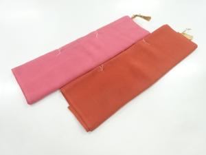 アンティーク　錦紗八掛洗い張り2本セット